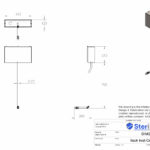 Dimensioned drawing for Cistern For Urinal Stainless Steel Back Inlet.