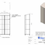 Dimensioned drawing for COSHH Cupboard.