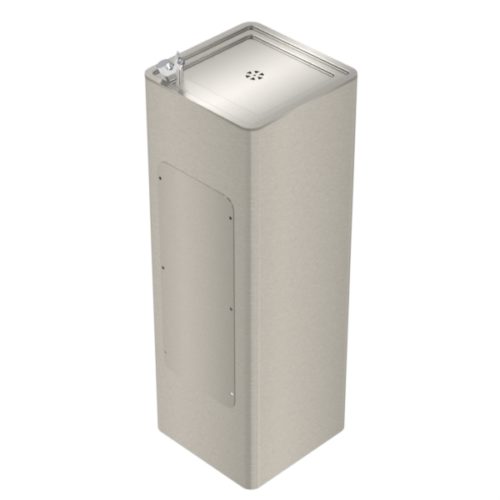 Dimensioned drawing for a floor standing drinking fountain.