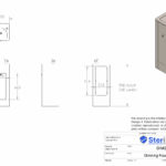 Dimensioned drawing for a floor standing drinking fountain.