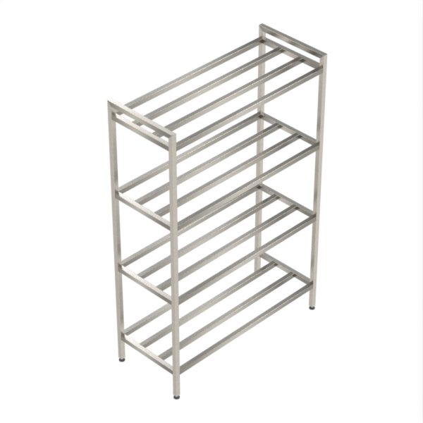 Freestanding Slatted Shelving Stainless Steel