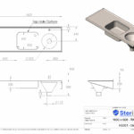 Dimensioned drawing for a stainless steel Sluice Sink.