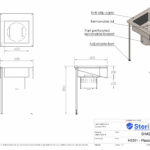 Plaster-Sink dimensioned drawing.