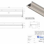 Dimensioned drawing nursery wash trough.