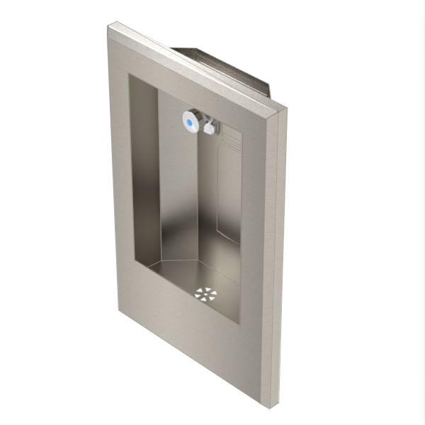 Wall recessed bottle filler