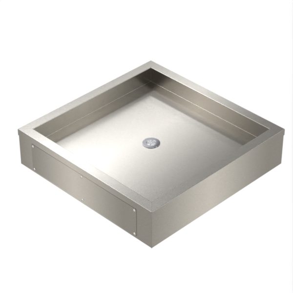 Shower Tray Floor Standing Stainless Steel
