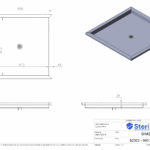 Dimensioned drawing for a Low Profile Recessed Shower Tray.