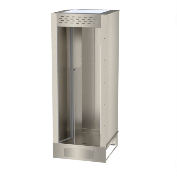Shower Cubicle With Bi Fold Doors Stainless Steel