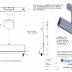 Dimensioned drawing for Wall Mounted Urinal U01 - Standard Plus - With Front Valance.