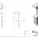 Dimensioned drawing for Standpipe Cover.