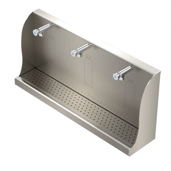 Triple Wall Mounted Bottle Filler.