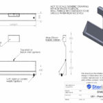 Dimensioned drawing for Wall Mounted Urinal U01 – Premium – Heavy Duty.