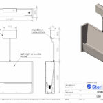 Dimensioned drawing for Floor Standing Trough Junior Height – U04.
