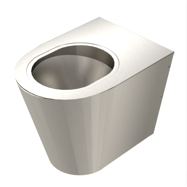W1003 - Back To Wall Pan - Pressed Top