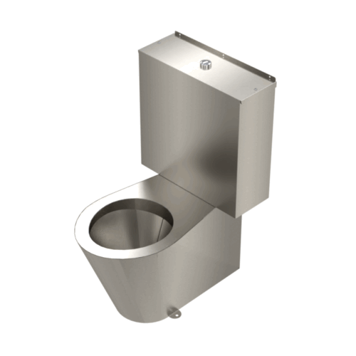 W1008 Stainless Steel back to wall pan with cistern.