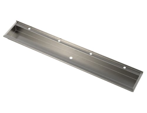 tap landing washtrough stainless steel commercial installation