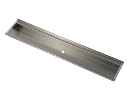 tap landing washtrough stainless steel commercial installation
