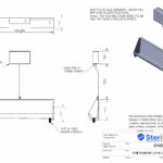 Dimensioned drawing for a Wall Mounted Urinal U01 Standard.