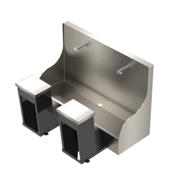 Wudu Ritual Foot Wash Bath Stainless Steel Double