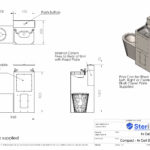In Cell Combination Unit – Round Bowl – Stainless Steel – Compact Left Hand