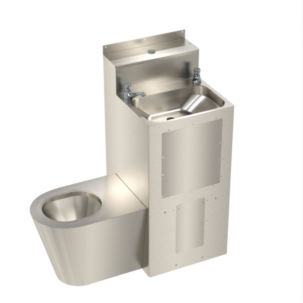 In Cell Combination Unit – Round Bowl – Stainless Steel – Compact Left Hand
