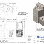 Dimensioned drawing for a In cell Unit.