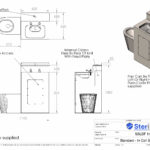 Dimensioned drawing for a In cell Unit.