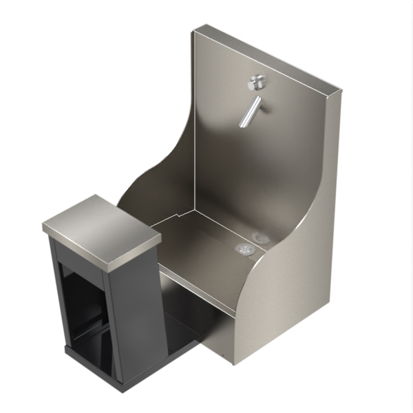 Wudu Ritual Foot Wash Bath Stainless Steel - Anti Ligature - Single