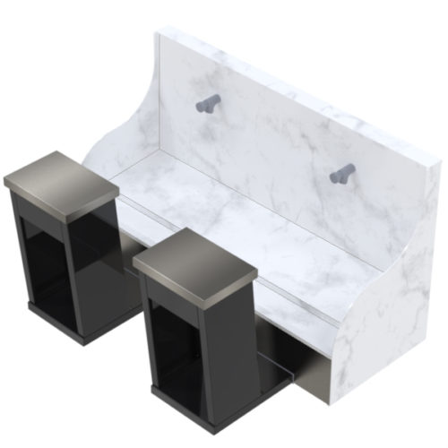Single Wudu - Trough at the front. Solid Surface