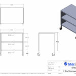 2 Shelf Enclosed Trolley