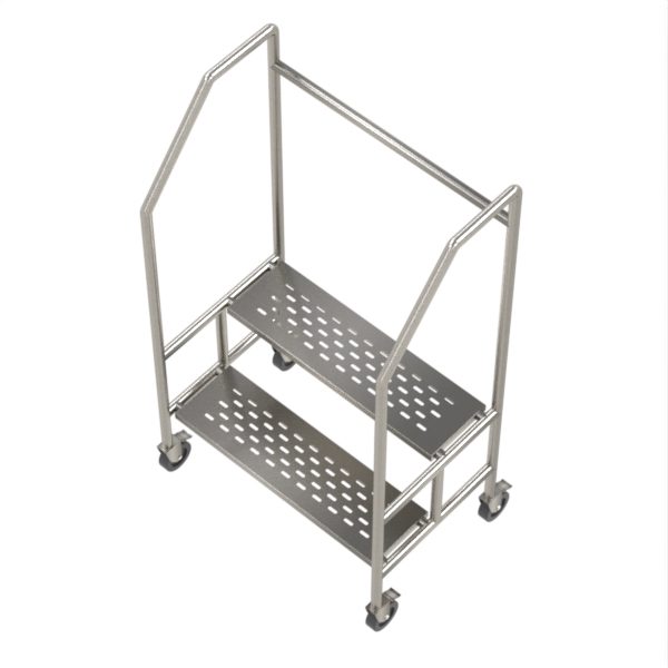 2 Step Movable Ladder With Castors