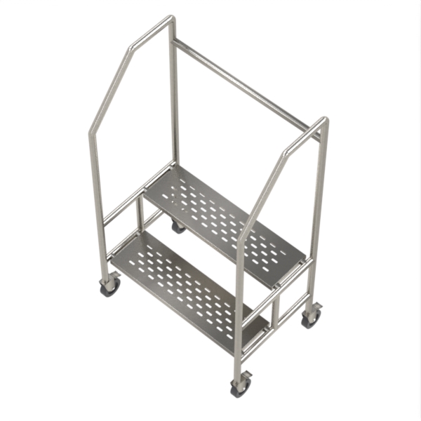 2 Step Movable Ladder With Castors