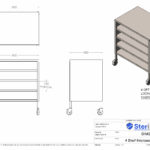 4 Shelf Enclosed Trolley