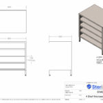 4 Shelf Enclosed Trolley
