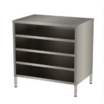 4 Shelf Enclosed Trolley with adjustable feet.