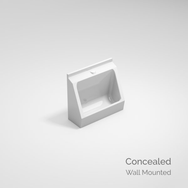 Single Stall Wall Mounted Urinal - GRP - 600mm