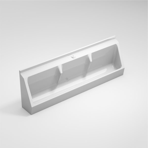 Three Stall Wall Mounted Urinal - GRP - 1800mm