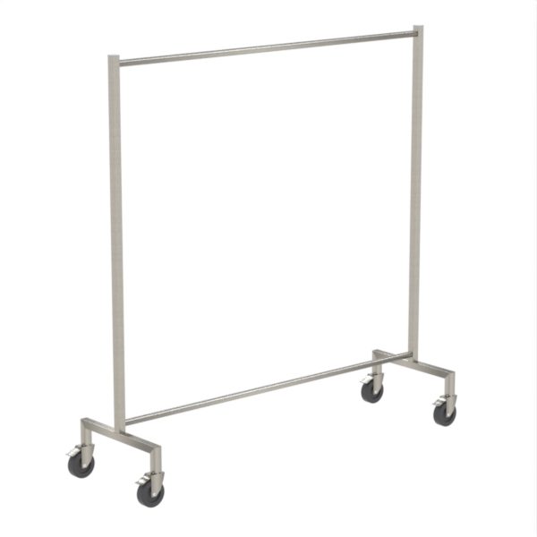 Hanging Rail On Castors made from Stainless Steel.