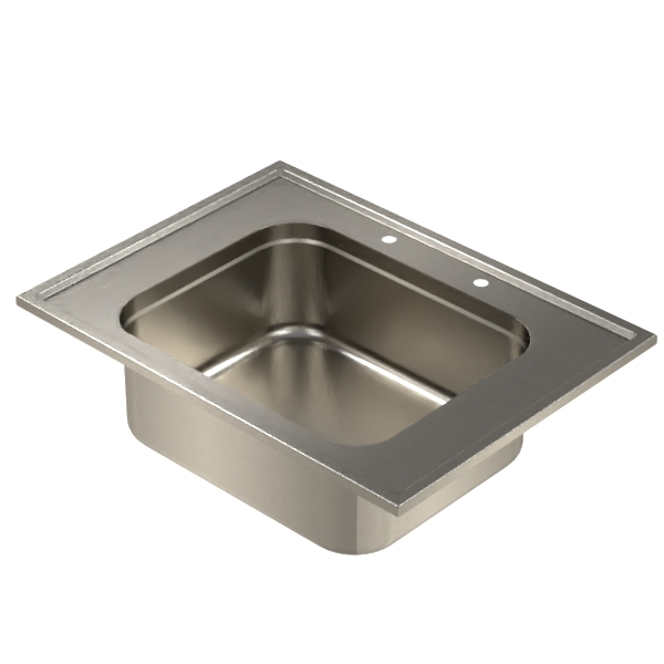 Inset Sink Single - 740mm - Stainless Steel - No Drainer