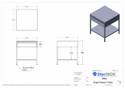 Single Drawer Trolley
