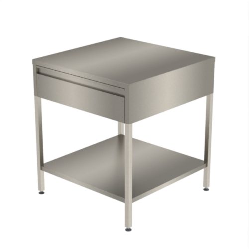 Single Drawer Trolley. Made from Stainless Steel.