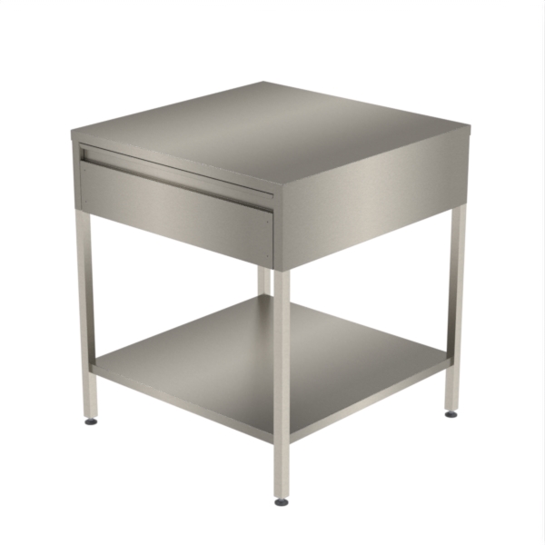 Single Drawer Trolley. Made from Stainless Steel.