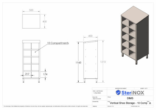 Vertical Shoe Storage - 10 Comp