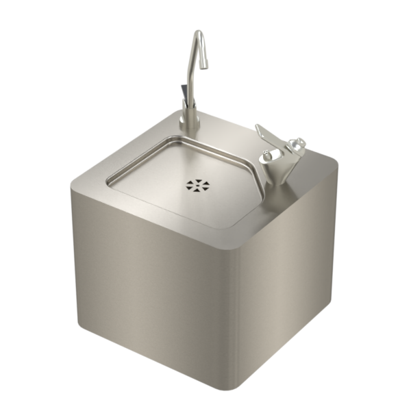 Drinking Fountain - Wall Mounted - With Bubbler Tap & Bottle Filler