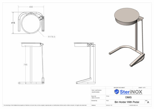 Bin Holder With Pedal