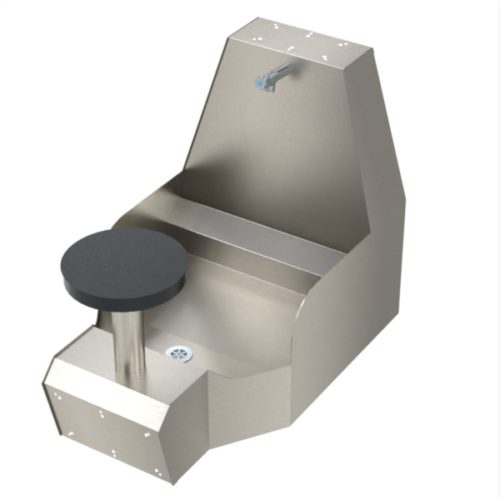 Wudu Ritual Foot Wash Bath All In One Single. Push Tap