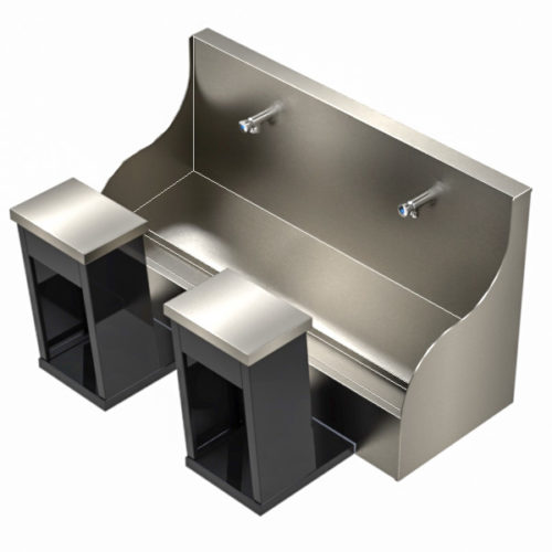 Double Wudu - Trough at the front. Made from Stainless Steel.