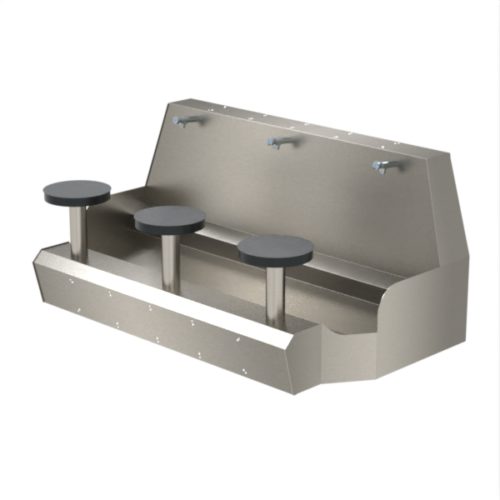 Wudu Ritual Foot Wash Bath All In One Triple. Push Tap