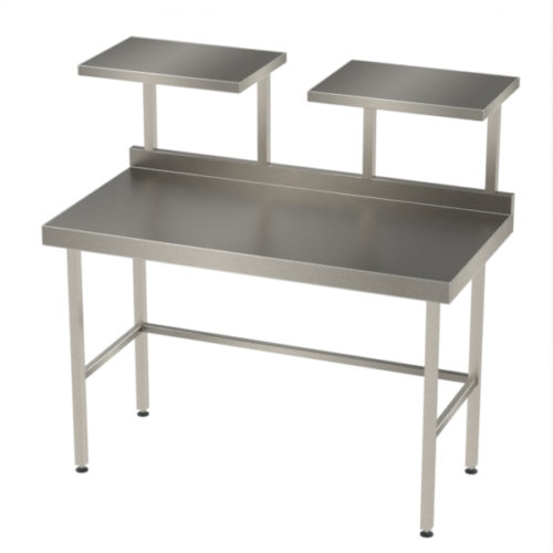 Stainless steel gantry table 1200x600x780 with adjustable feet.