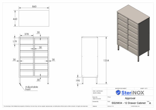 cabinet drawers stainless cleanroom medical storage application